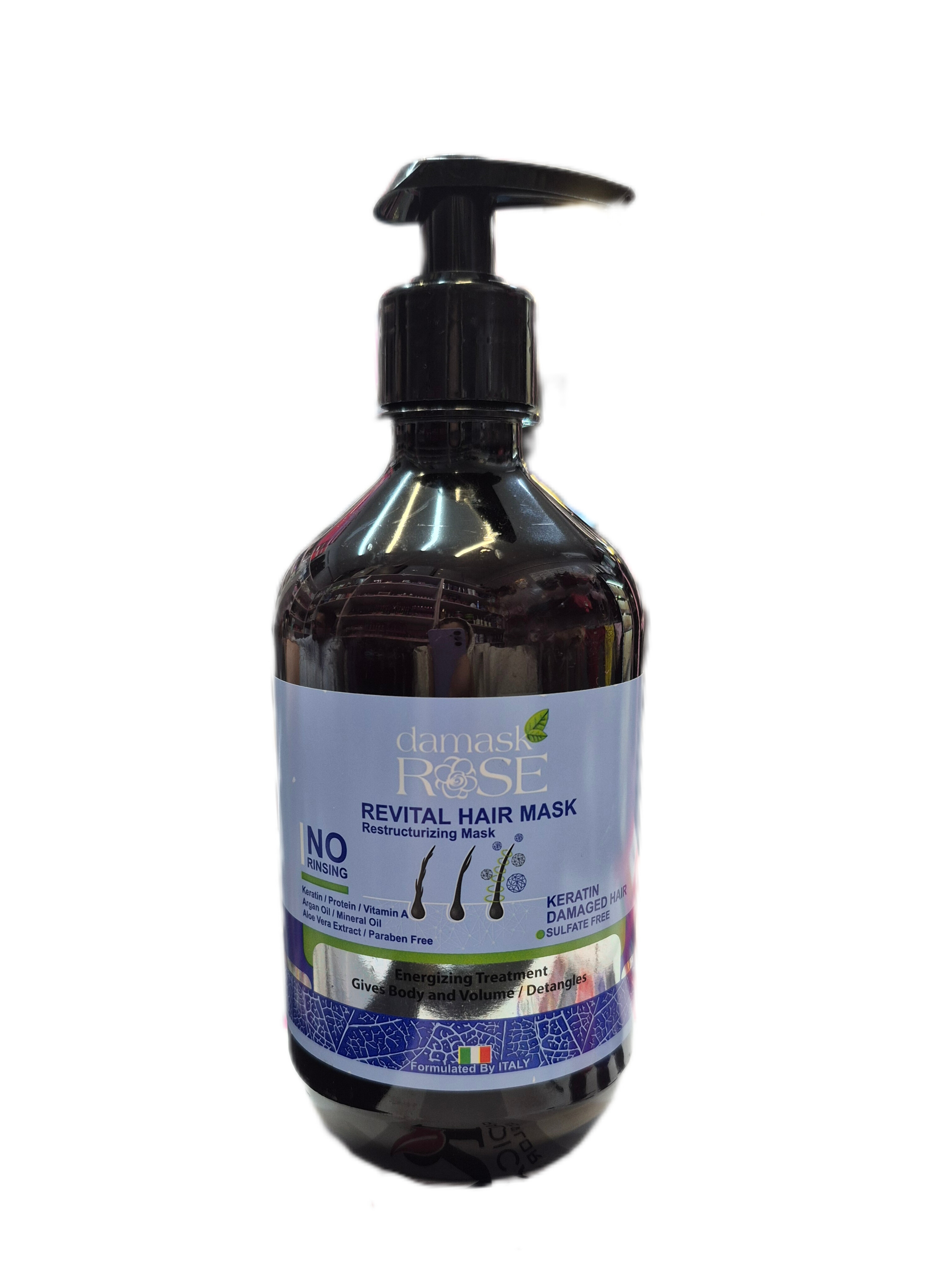 ماسک موی حاوی کراتین داماسک رز بدون نیاز به آب کشی