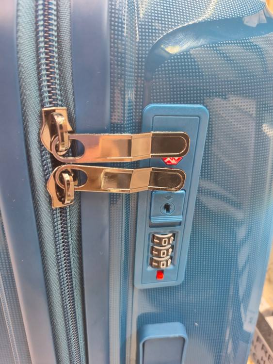 ست چمدان نشکن 3 تیکه پلی پروپلین فیروزه ای