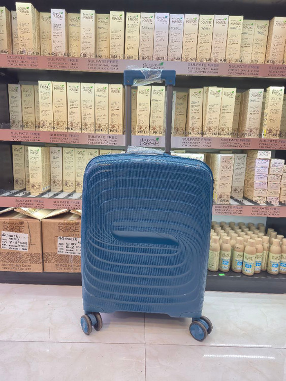 ست چمدان نشکن 3 تیکه پلی پروپلین فیروزه ای