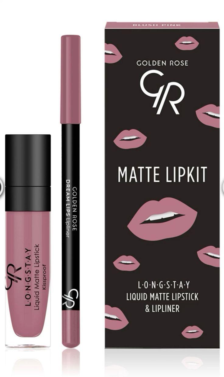 کیت رژلب مایع و مداد لب مات blush pink
